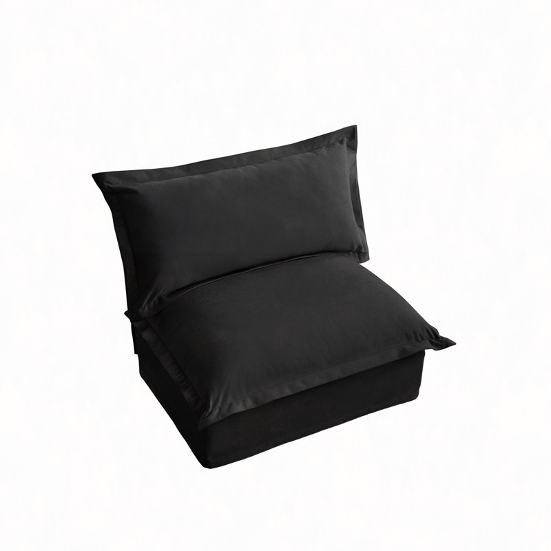 Canapé sans accoudoirs, Chenille noir