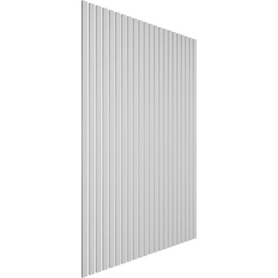 Ensemble de panneaux muraux réglables en PVC H 94 po x T 3/4 po avec lattes l 2 po, non fini (contient 22 lattes)