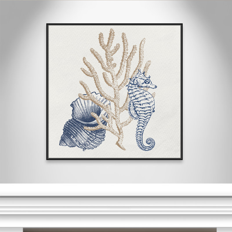«Into the Sea II» par Kimberly Allen, Noir, H 41,5 po x l 41,5 po