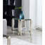 Table de bout carrée, table de bout moderne en acier inoxydable, table basse en verre trempé transparent double couche, table d'appoint avec rangement, pour le bureau à domicile-1081663235
