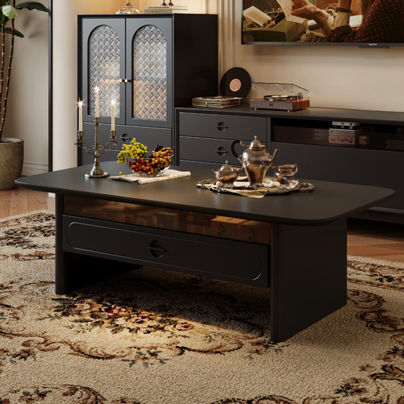 Table basse style français de style rétro, Noir, noir, noir, noir