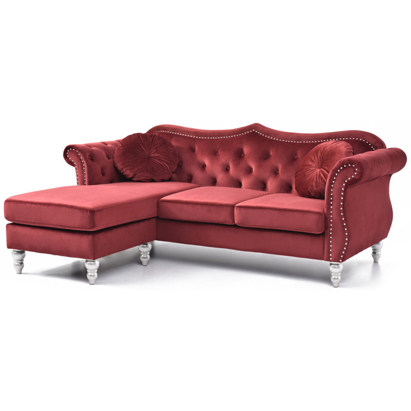 Canapé Glory Furniture Hollywood, BOURGOGNE, Rouge