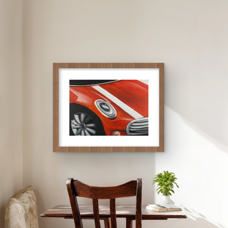 Imprimé de voiture rouge à rayures blanches | Décor de transport
