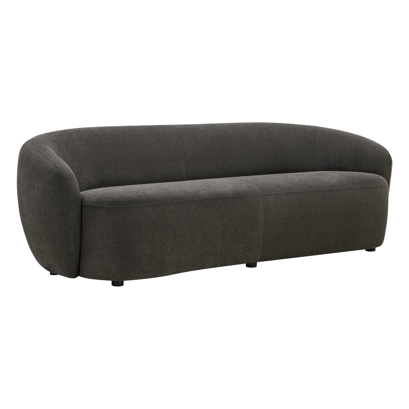 Amadora 90" Upholstered Sofa, Elite Charcoal Polyester