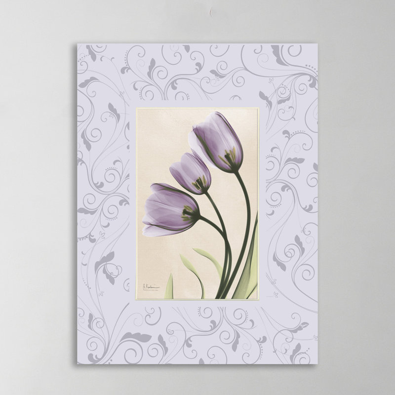 «Tulips», toile tendue par Albert Koetsier, H 40 po x l 30 po x P 1,5 po