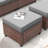 Samya 7 - Person Outdoor Conversation Sets All-Weather Firepit Seating Group With Cushions-101754883