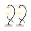 Lampe d'appoint Lunar Loop, 20 po x 7 po, en métal et marbre