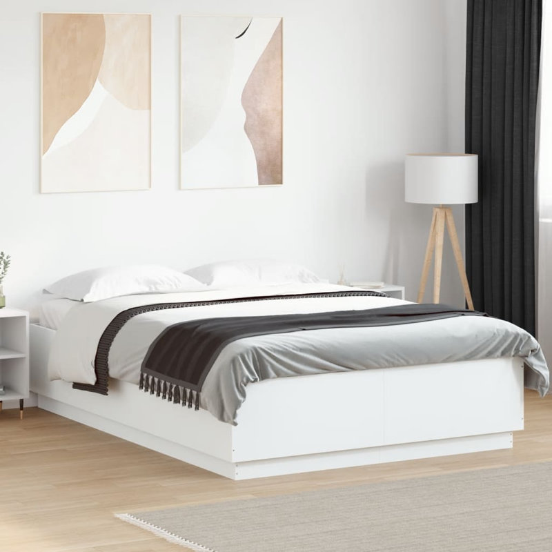 Noar Bed Frame, Small Single (2'6), White