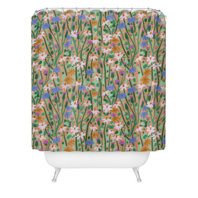 Rideau de douche simple Floral
