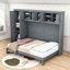 Grand lit escamotable avec armoires et tablettes-744427628