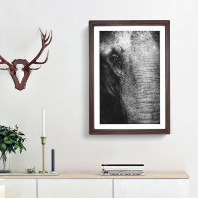 Mighty Elephant in the Shadows - Picture Frame Painting Print