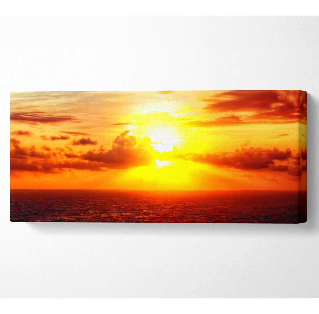 Sonnenaufgang über dem Meer Panoramaleinwand