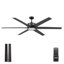 Ventilateur de plafond à DEL noir mat 70 po avec télécommande Talbert