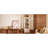 71'' Freestanding Display Cabinet With Adjustable Shelves, Upholstered Pantry, 2 Storage Drawers, Wine Cabinet, Glass Door, 5 Colors Led Ceiling , 180° Panoramic View For Decor - White Elements,