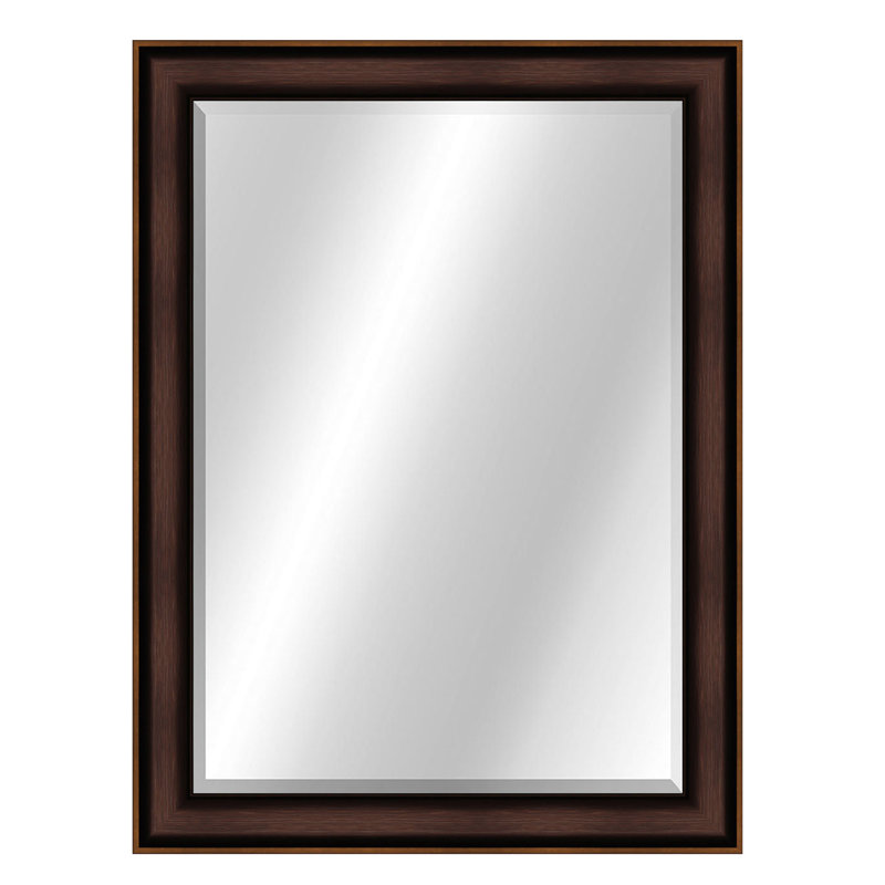 Metropolis Flat Beveled Mirror, 46" x 36", Bronze