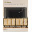 Armoire de rangement Sherick Boho avec 3 portes en rotin et 3 tablettes réglables-1940752166