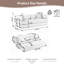 Canapé-lit pliant en velours côtelé 78,5 po 78,5 po avec 2 coussins et matelas à ressorts en mousse pour le salon, aucun assemblage requis-906720623