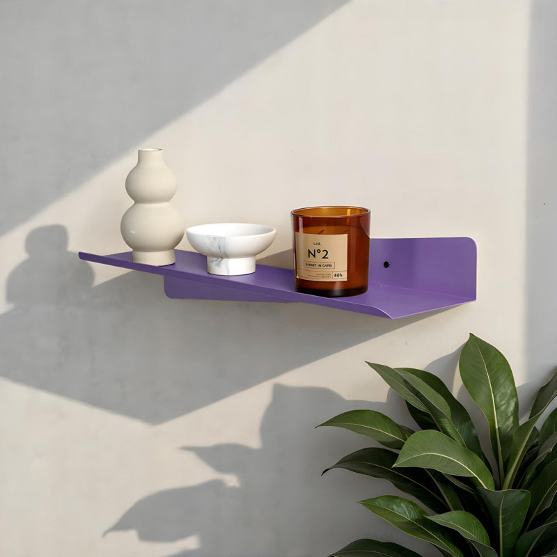 Decorative Metal Wall Shelf, Purple