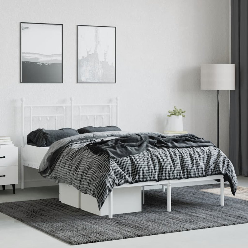 Rocher Bed, Short Full, White