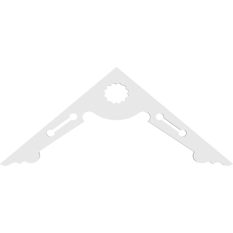 Fronton à pignon en uréthane Cena Signature, brun clair apprêté, H 25 po x l 60 po, 10/12