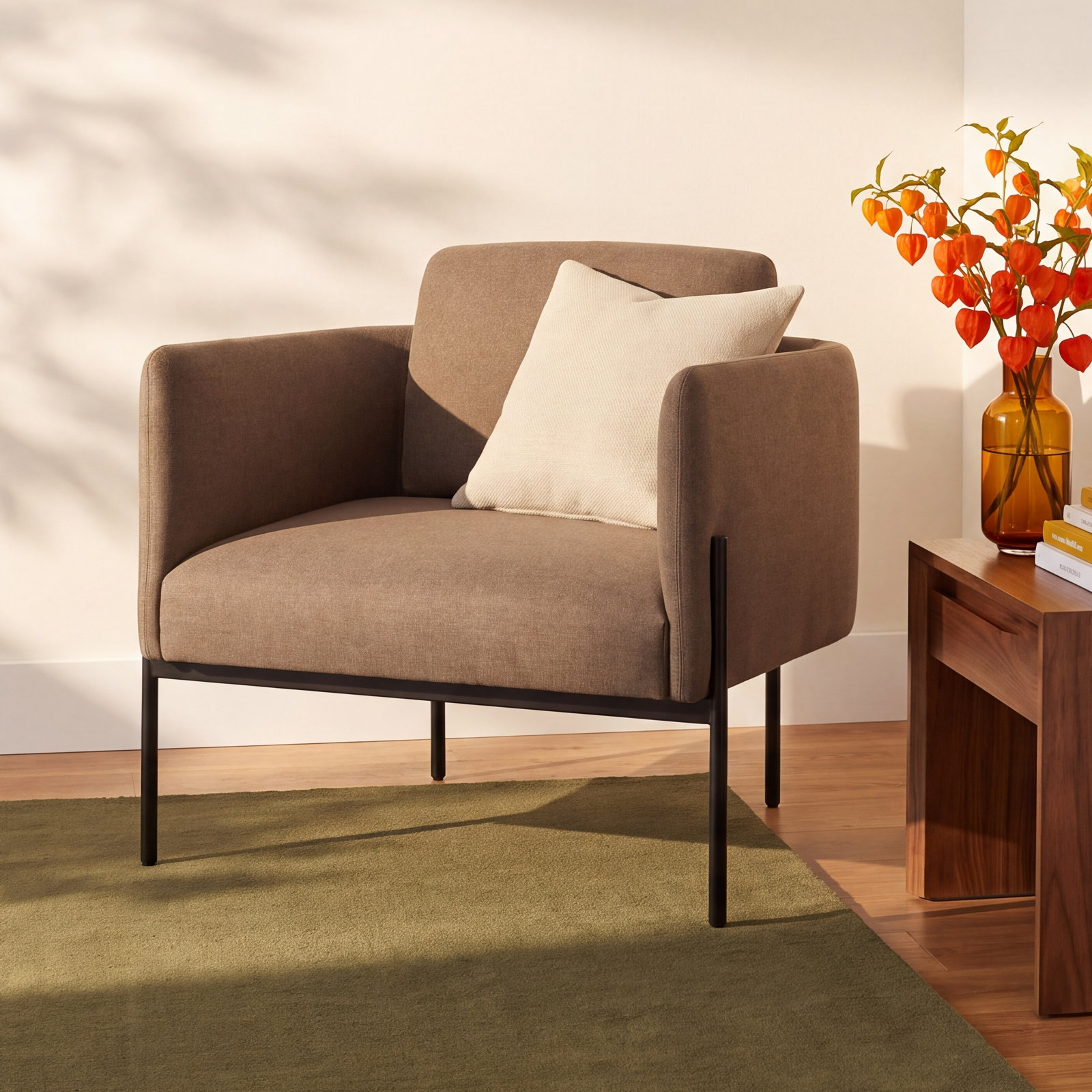 Getup Lounge Chair, Gabro Coffee Wool Blend