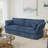 Isabella 98.4" Chenille Upholstered 3-Seater Sofa-1414614335