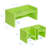 ECR4Kids Tri-Me Table and Cube Chair Set, Multipurpose Furniture, 3-Piece-88488453