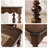 Modern Nut-Brown Rectangular Solid Wood Dining Table-125676905