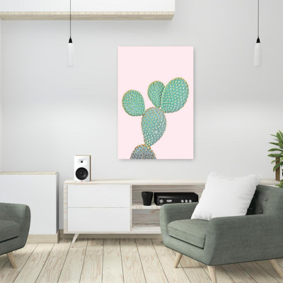 Art mural abstrait rose