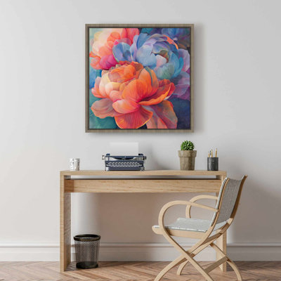 Full of Color - Red Framed Canvas for Home Decor