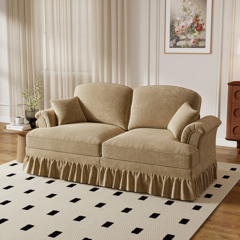 Canapé 76,4 po Chenille, Brun