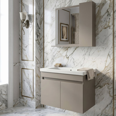 Ensemble de meuble-lavabo mural simple 32 po avec armoire à pharmacie Adair