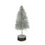 Green Tree With Frost - Set of 3 - 5"Dia. x 12" - White/Brown