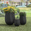 Ensemble de 3 pots à fleurs U_Style en forme d'œuf MGO pour l'extérieur, légers-1532524100