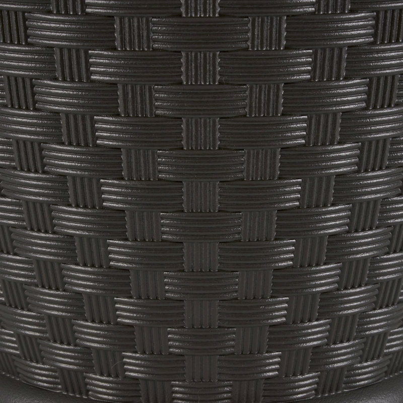 Pot à fleurs en résine Herringbone, Café, H 15,75 po x l 18 po x P 18 po