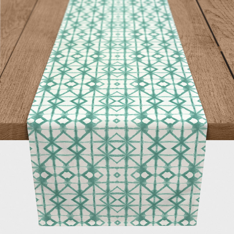 Claristine Rectangle Polyester Table Runner, 16" D x 72" L, Teal