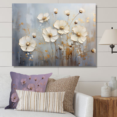 " Elegant Beige Buttercups Meadow IV "