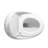 1.28 Single Flush Toilet In Glossy White Ceramic - Egg Shape, Flame-Retardant, Bathroom Modern With Shape White, Flush, Water-Conserving Flushing