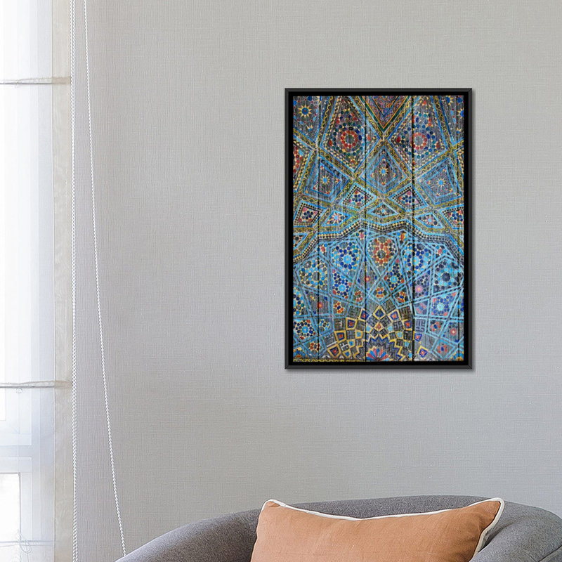 « mosaic », impression sur toile, Toile avec cadre noir, Pas de tapis, H 26 po x l 18 po x P 1,5 po