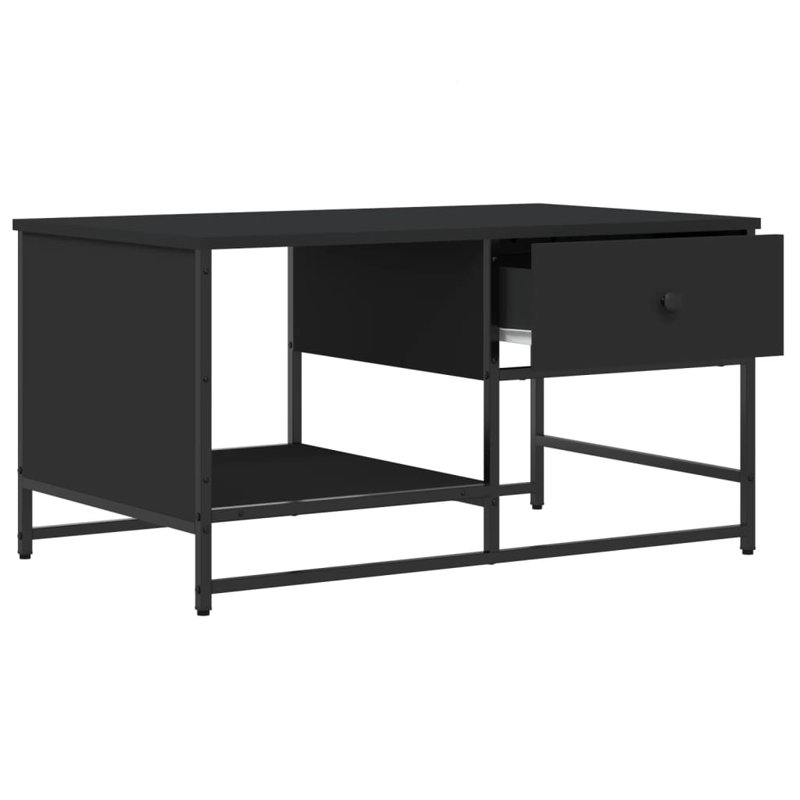 Rosengard Four Leg Coffee Table with Storage, Black