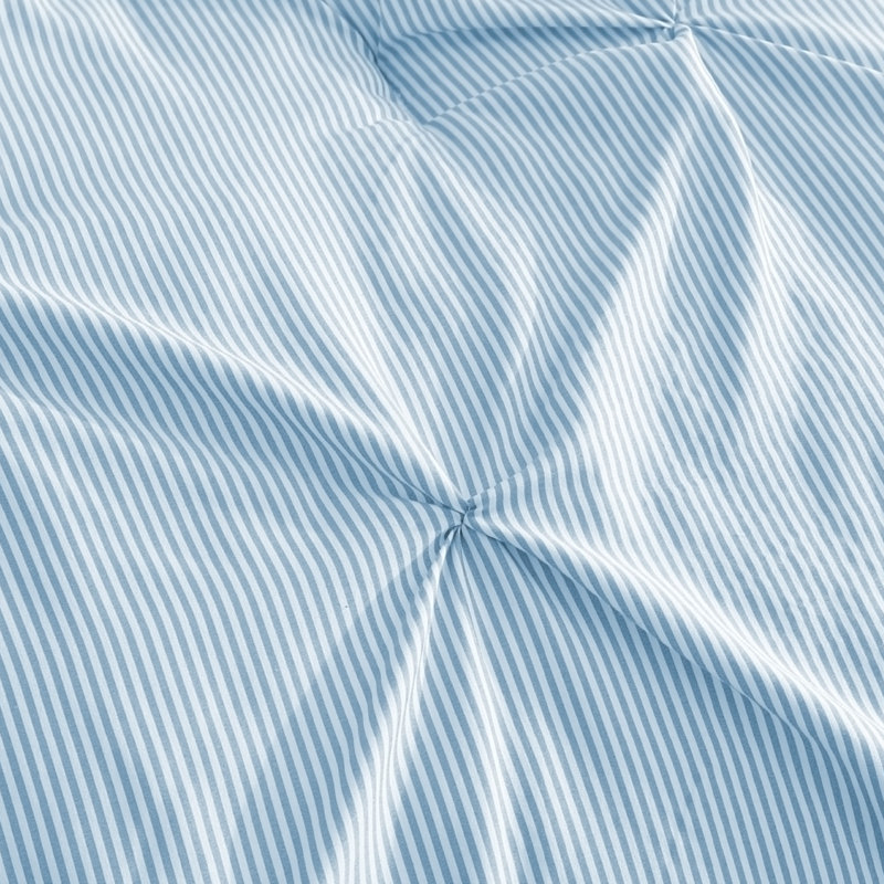 Swift Home Pintuck 3-Piece Microfiber Comforter Set - Solid Colors and Striped Designs - All-Seasonal, Durable, Easy Care