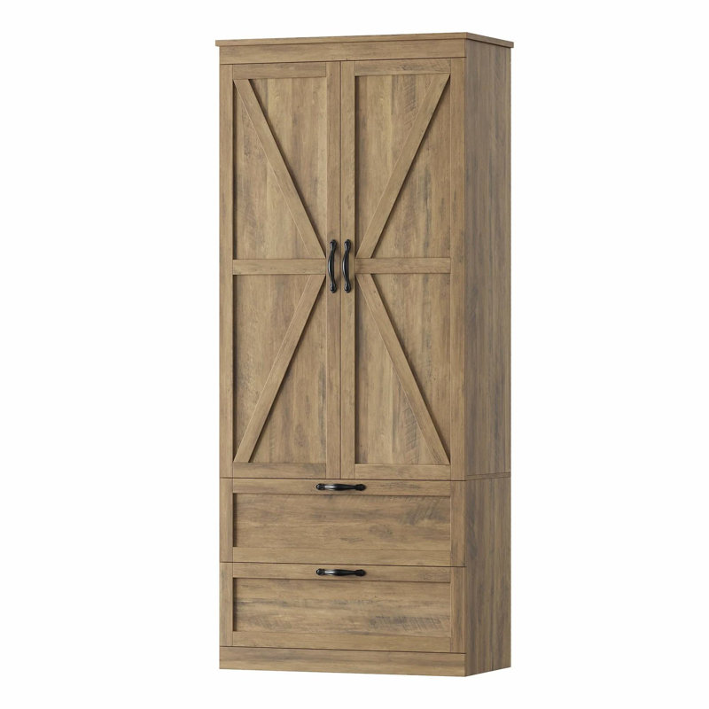 Bergeron 70.3'' Kitchen Pantry, Rustic Brown