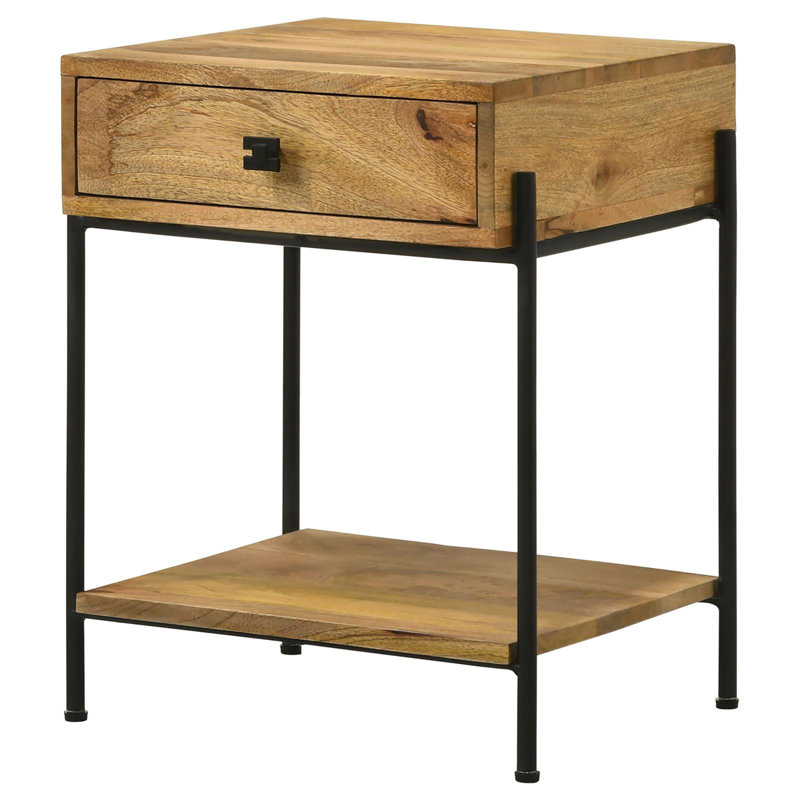 Accent Table with Bottom Shelf