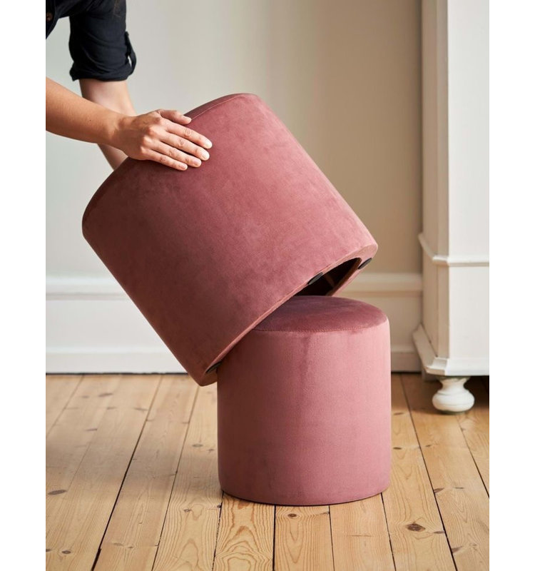 Halsey 50cm Wide Tufted Pouf Ottoman