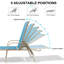 Ensemble de chaises longues inclinables 60,6 po Poultney-359034177