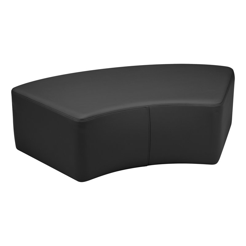 Shapes Series II Modular Collaborative Soft Seating S-Curve Stool with Foam Padded Seat, H 12 po x l 39,25 po x P 20,5 po
