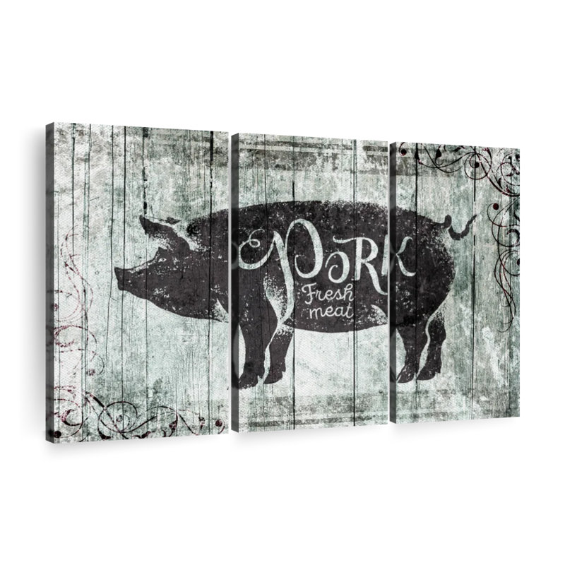 «Fresh Pork», reproduction sur toile, H 24 po x l 38 po x P 1,25 po