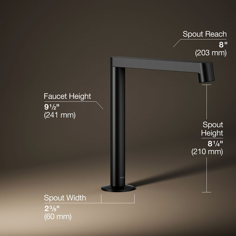 Components Deck-Mount Bath Spout With Row Design, Matte Black