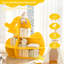 Alies 4-Tier Toddler Montessori Duck Kids Bookshelf, 92cm H X 97.5cm W X 29.5cm D