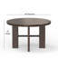Table de salle à manger et de jeux Gorman au fini noyer avec insert en similicuir noir